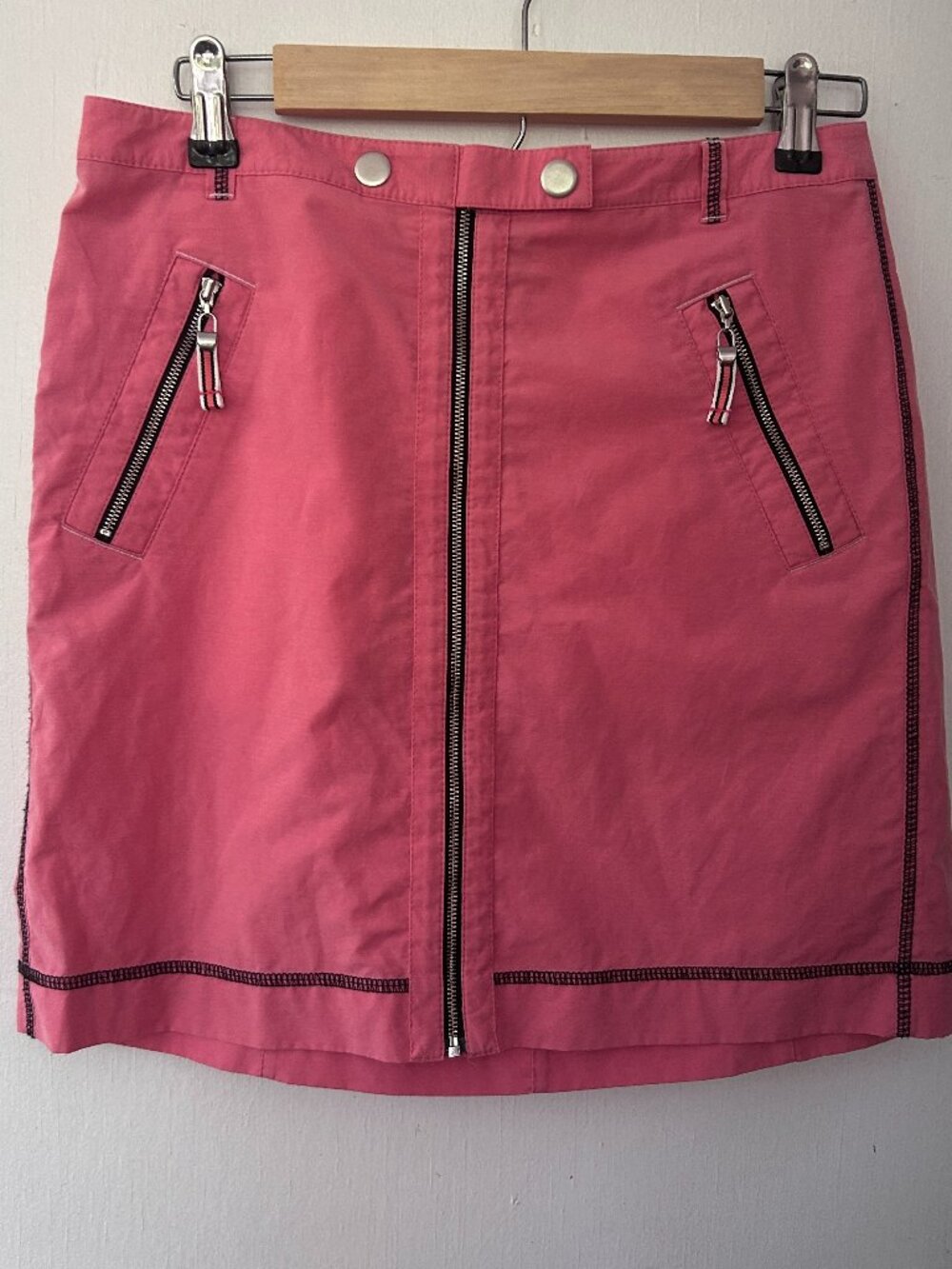 Ann Taylor Loft Pink Straight Skirt Size 4 Zipper Detail VTG Y2K 90s‎ Indie